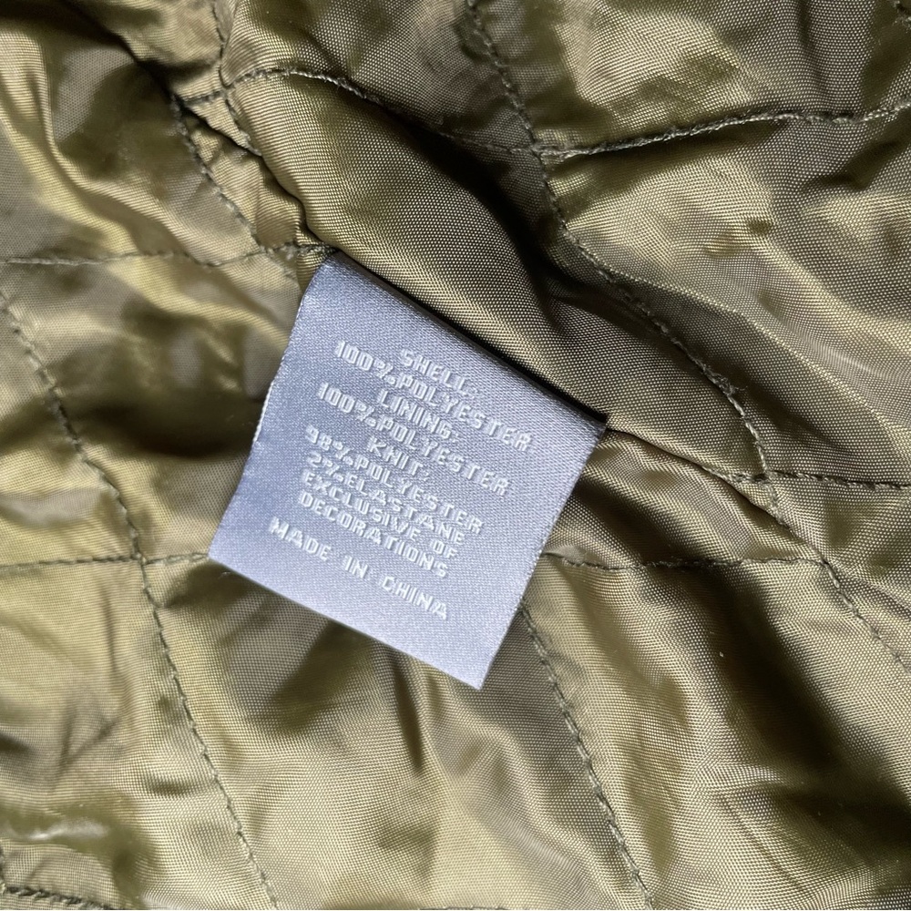 Bagatelle Olive Bomber Jacket with Lace-Up Corset Details - Picture 6 of 7